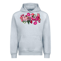 Heather Grey Valentine's Day mama Urban Hoodie - FaDigitalArtStudio
