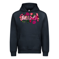 Navy Valentine's Day mama Urban Hoodie - FaDigitalArtStudio