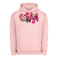 Pigment Salmon Valentine's Day mama Urban Hoodie - FaDigitalArtStudio