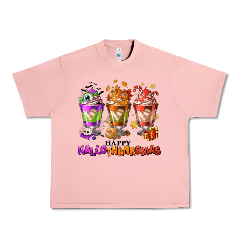 Happy Hallothanksmas Coffee Cups Urban Heavy Tee by NancyCooperArtShop | Teevron