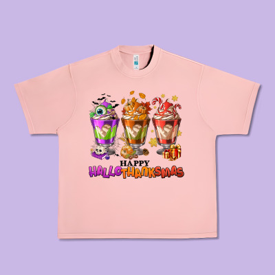 Happy Hallothanksmas Coffee Cups Urban Heavy Tee Designed By Nancycooperartshop