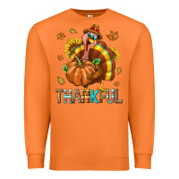 Carrot Thankful Turkey Premium Sweatshirt - texasbilliewilder