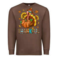 Chestnut Thankful Turkey Premium Sweatshirt - texasbilliewilder