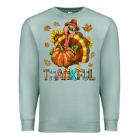 Seafoam Thankful Turkey Premium Sweatshirt - texasbilliewilder