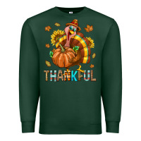 Sports Green Thankful Turkey Premium Sweatshirt - texasbilliewilder