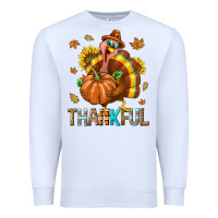 White Thankful Turkey Premium Sweatshirt - texasbilliewilder