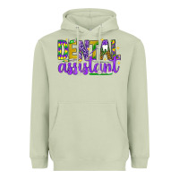 Matcha Mardi Gras Dental Assistant Heavyweight Hoodie - NancyCooperArtShop