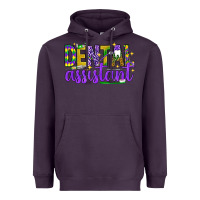 Plum Mardi Gras Dental Assistant Heavyweight Hoodie - NancyCooperArtShop