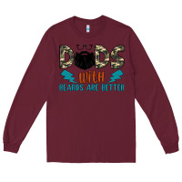Burgundy dads with beards are better Long Sleeve Tee - JahusDesignShop