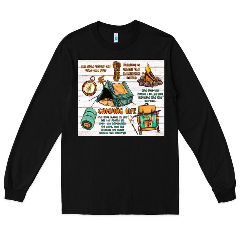 Camping Life Long Sleeve Tee by MaliasSmallBusiness | Teevron