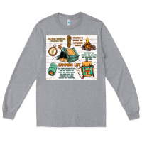 Heather Grey camping life Long Sleeve Tee - MaliasSmallBusiness