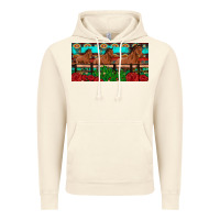 Vintage Artic horses roses ann cactuses license plate Vintage Hoodie - Artiststas