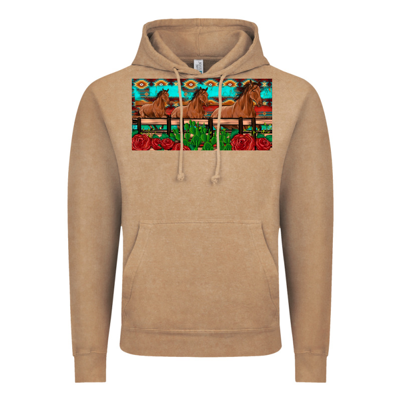 Horses Roses Ann Cactuses License Plate Vintage Hoodie by Artiststas | Teevron