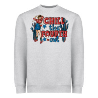 Heather Grey chill the fourth out malia Heavyweight Sweatshirt - MaliasSmallBusiness