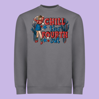 Chill The Fourth Out Malia Heavyweight Sweatshirt Designed By Maliassmallbusiness