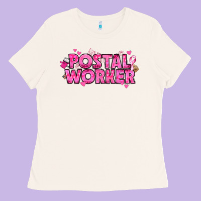 Breast Cancer Postal Worker Ladies Tee Designed By Texasbilliewilder