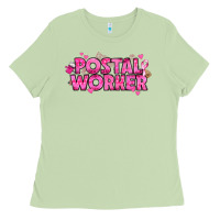 Matcha Breast Cancer Postal Worker Ladies Tee - texasbilliewilder