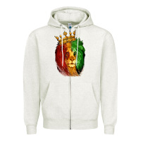 Oatmeal Heather Juneteenth Lion King Zipper Hoodie - LillyAllenDesigns