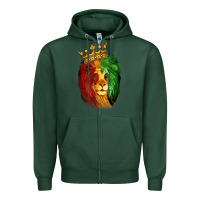 Sports Green Juneteenth Lion King Zipper Hoodie - LillyAllenDesigns