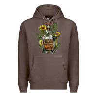 Coffee Western whiskey bottle Premium Hoodie - HowdyJamesFarm