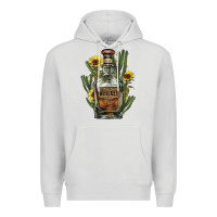Dove Grey Western whiskey bottle Premium Hoodie - HowdyJamesFarm