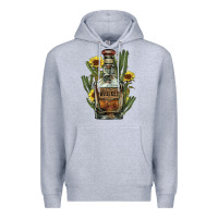 Heather Grey Western whiskey bottle Premium Hoodie - HowdyJamesFarm