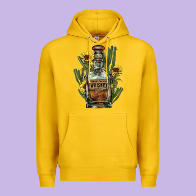 Western Whiskey Bottle Premium Hoodie Designed By Howdyjamesfarm