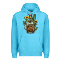 Ocean Blue Western whiskey bottle Premium Hoodie - HowdyJamesFarm