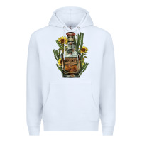 White Western whiskey bottle Premium Hoodie - HowdyJamesFarm