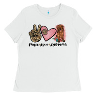 White peace love labrador Ladies Tee - JahusDesignShop