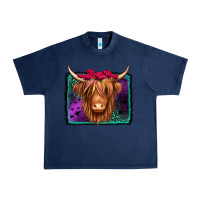 Navy halloween highland cow Urban Heavy Tee - Jasminsmagicworld