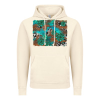 Vintage Artic gemstone wood and cowhide background Vintage Hoodie - Artiststas