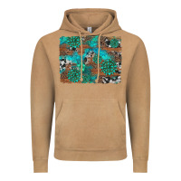 Vintage Camel gemstone wood and cowhide background Vintage Hoodie - Artiststas