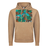 Vintage Coffee gemstone wood and cowhide background Vintage Hoodie - Artiststas