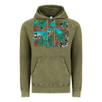 Vintage Olive gemstone wood and cowhide background Vintage Hoodie - Artiststas