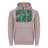 Gemstone Wood And Cowhide Background Vintage Hoodie | Teevron