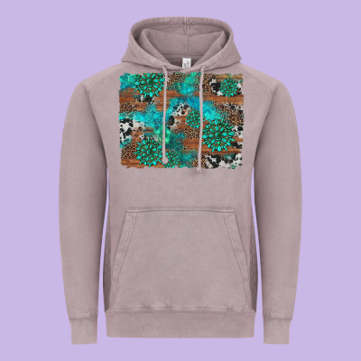 Gemstone Wood And Cowhide Background Vintage Hoodie Designed By Artiststas
