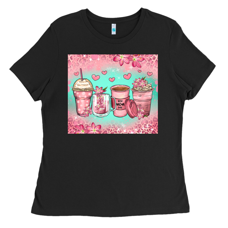 Best Mom Ever Coffee Cups Ladies Tee by Zillion Design Studio | Teevron