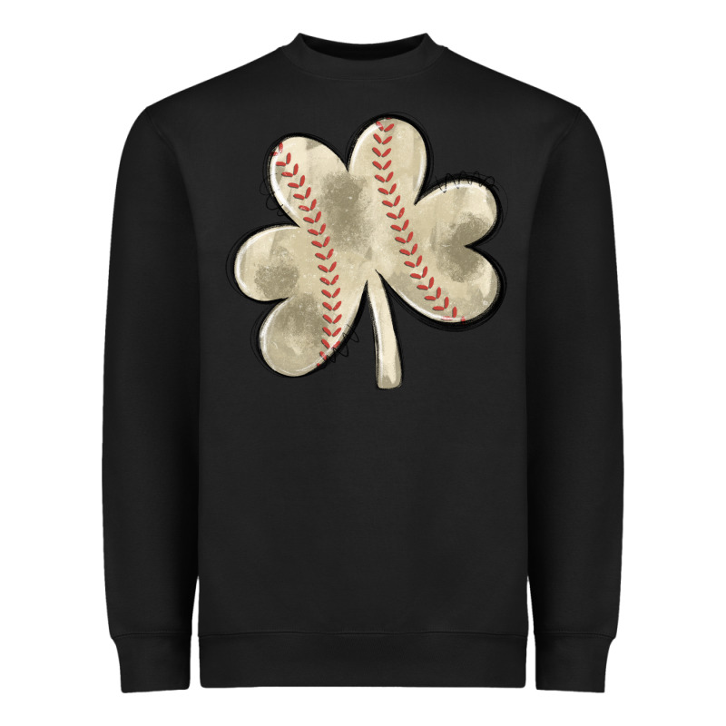 Baseball Distressed Shamrock Heavyweight Sweatshirt by MaliasSmallBusiness | Teevron