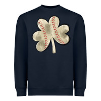 Navy baseball distressed shamrock Heavyweight Sweatshirt - MaliasSmallBusiness