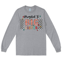 Heather Grey promoted to big sister Long Sleeve Tee - MaliasSmallBusiness