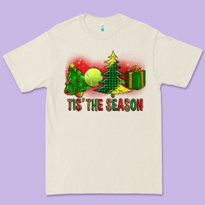 Tis The Season Christmas With Tennis Ball And Tree Cookie Premium Tee Designed By Fadigitalartstudio