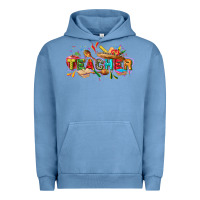 Pigment Pebble Blue Cinco de mayo Teacher Urban Hoodie - FaDigitalArtStudio