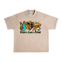 French Oak peace love jesus Urban Heavy Tee - AdoDesignShop