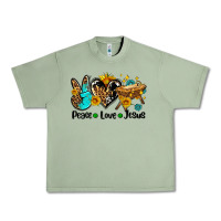 Oil Green peace love jesus Urban Heavy Tee - AdoDesignShop
