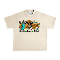 Sandshell peace love jesus Urban Heavy Tee - AdoDesignShop