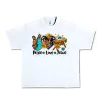 White peace love jesus Urban Heavy Tee - AdoDesignShop