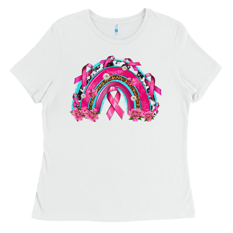 Breast Cancer Rainbow Ladies Tee by texasbilliewilder | Teevron