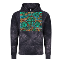Cloud Black gemstone turquoises aztec leopard cowhide Vintage Hoodie - Artiststas