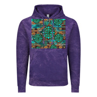 Cloud Purple gemstone turquoises aztec leopard cowhide Vintage Hoodie - Artiststas